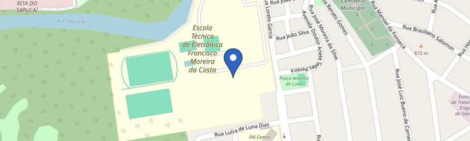 Mapa da estação Eletroposto Escola Técnica de Eletrônica