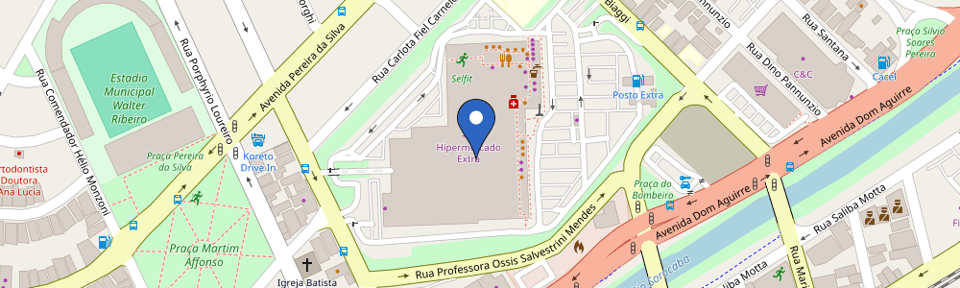 Mapa da estação Assaí Atacadista - Sorocaba