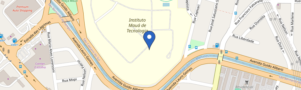 Mapa da estação Instituto Mauá de Tecnologia