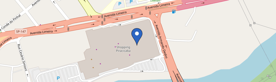 Mapa da estação Shopping Piracicaba