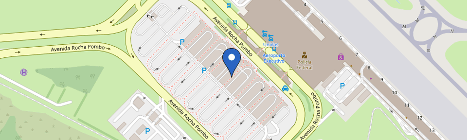 Mapa da estação Estacionamento Aeroporto Afonso Pena