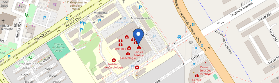 Mapa da estação HFA - Hospital das Forças Armadas