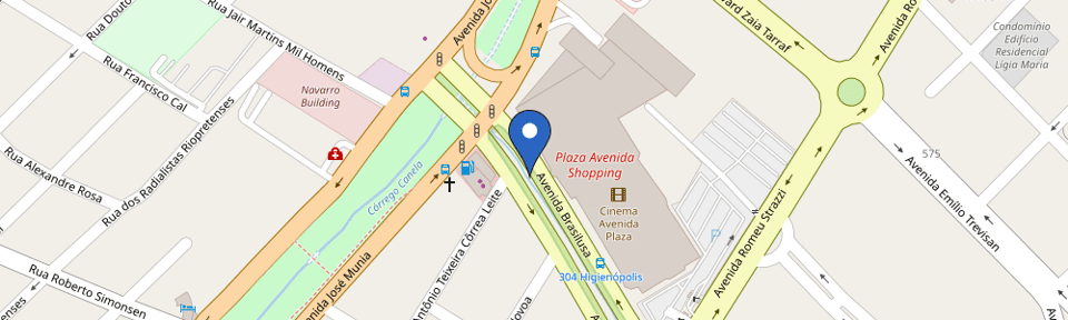 Mapa da estação Shopping Plaza Avenia