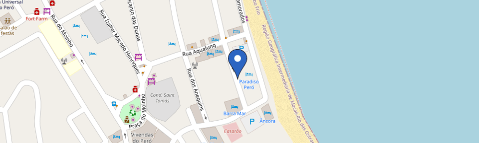 Mapa da estação Paradiso Peró Praia Hotel