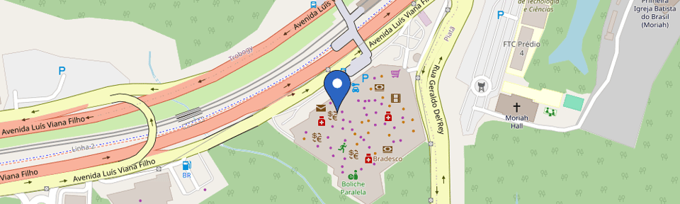 Mapa da estação Shopping Paralela