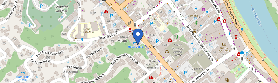 Mapa da estação Hotel Caiuá Blumenau