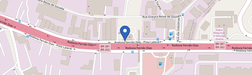 Mapa da estação Shell Recharge | Posto Padre Libério