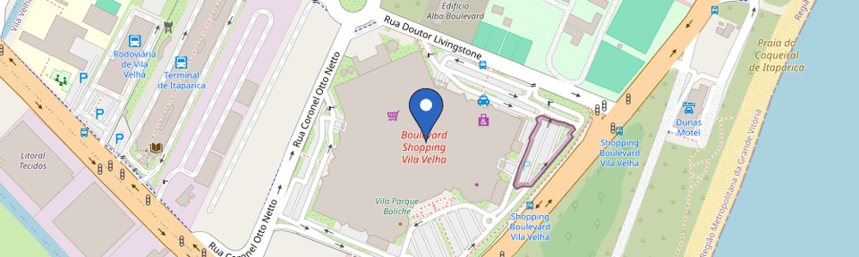 Mapa da estação Boulevard Shopping Vila Velha