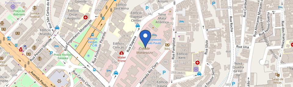 Mapa da estação Rosewood São Paulo