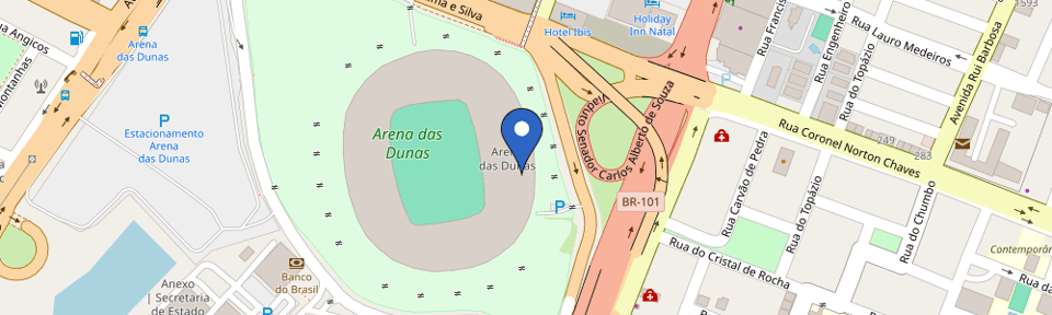 Mapa da estação Arena das Dunas