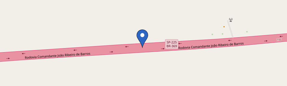 Mapa da estação SAU-10 / Eixo SP / SP225 / KM-196,7