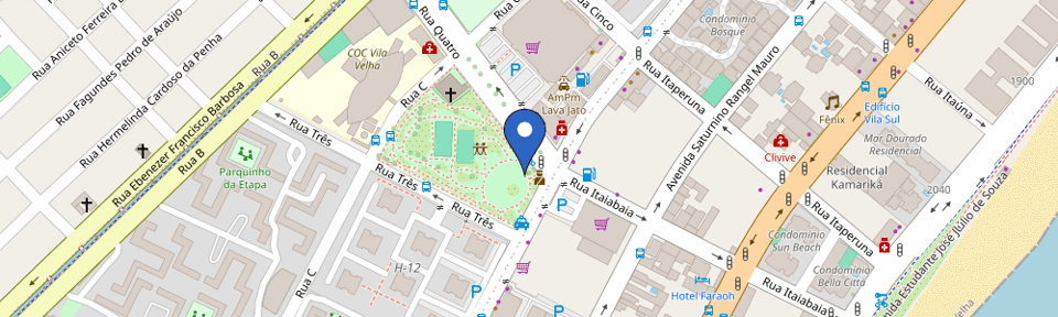 Mapa da estação Praça De Coqueiral De Itaparica