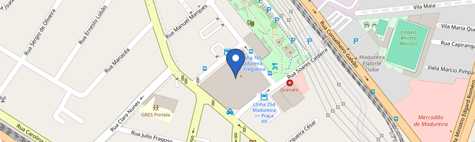 Mapa da estação Madureira Shopping