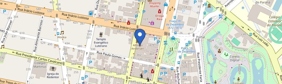 Mapa da estação Hotel Ibis Styles Centro Cívico