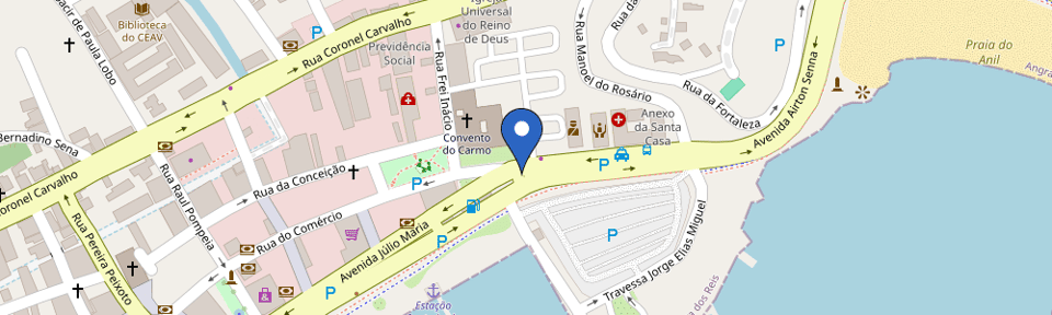 Mapa da estação Estacionamento do Carmo