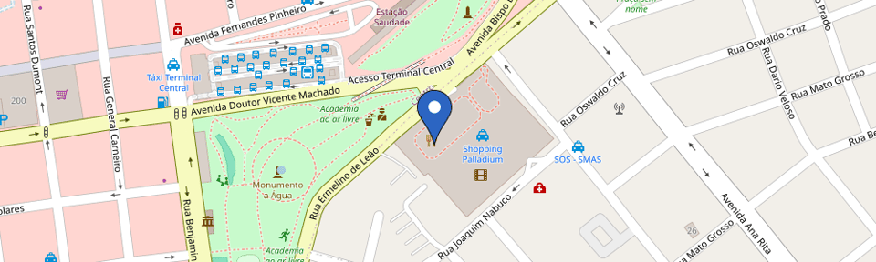 Mapa da estação Shopping Palladium - Ponta Grossa