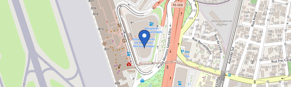 Mapa da estação Estacionamento aeroporto