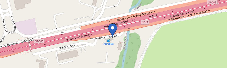 Mapa da estação CPFL eRecarga Frango Assado Dom Pedro