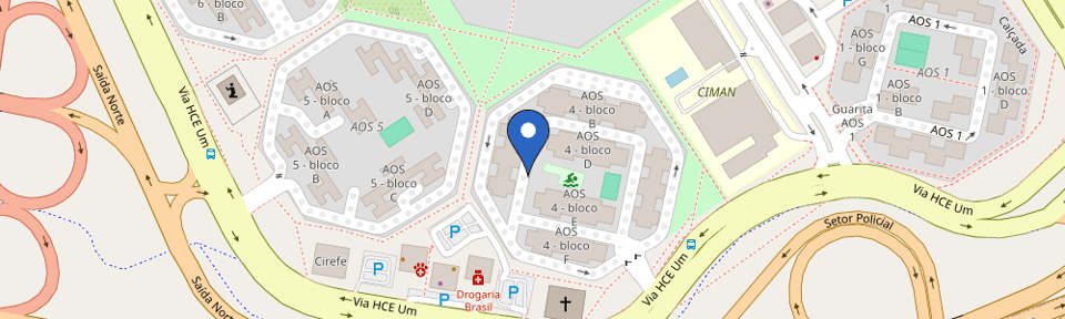 Mapa da estação AOS 4 - 2 carregadores de 22KW