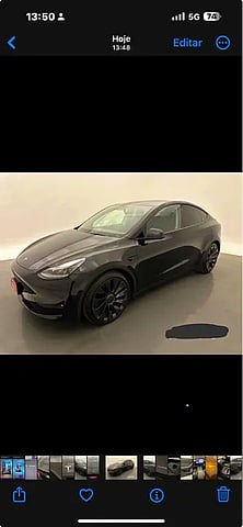 Foto de um tesla model y unico dono km:14,000.