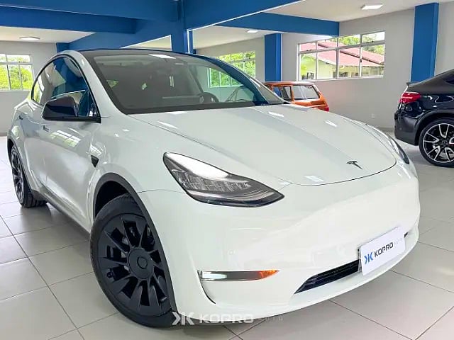 Foto de um tesla model y long range 2021.