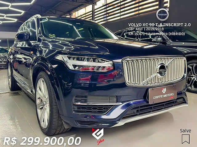 Foto de um volvo xc 90 t8 inscript 2.0 2019 apenas 15 mil km híbrido.