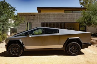 Foto de um tesla model x cybertruck 2024.