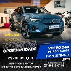 Foto de um volvo c40 p8 recharge twin ultimate 2023.