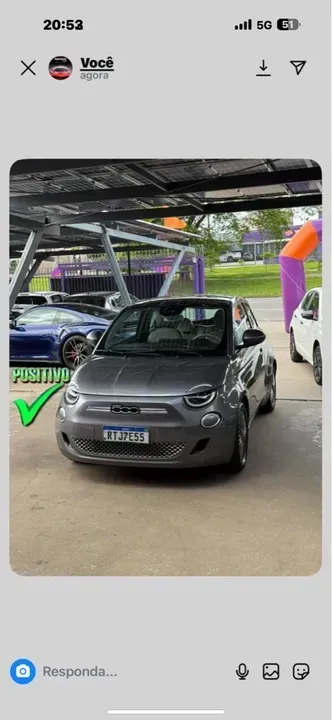 Foto de um fiat 500e