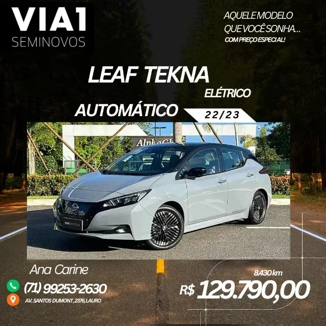 Foto de um nissan leaf
