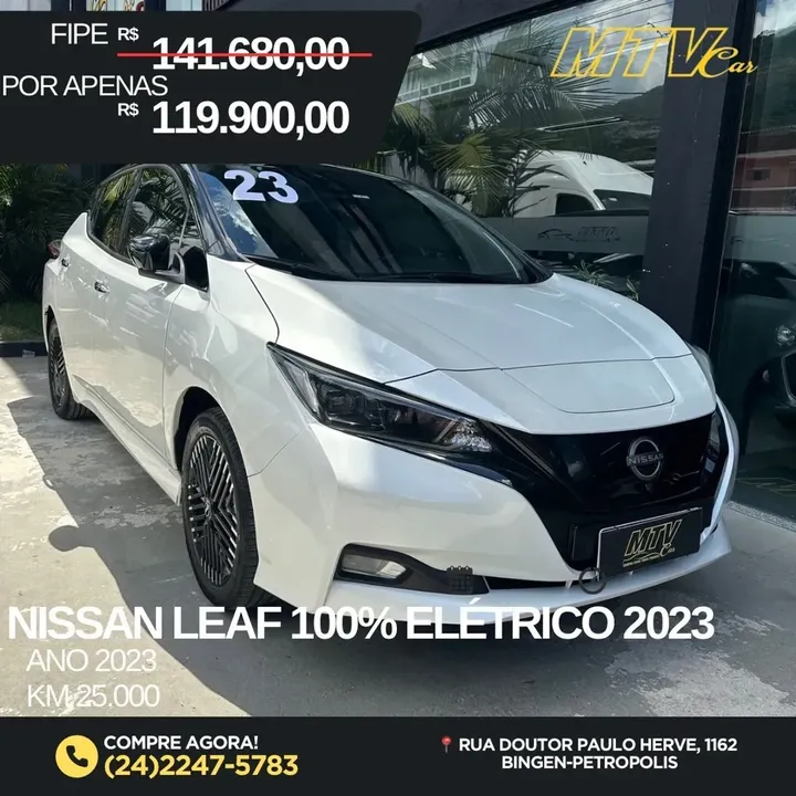 Foto de um nissan leaf