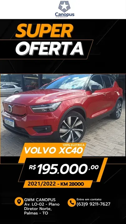 Foto de um volvo xc40 recharge