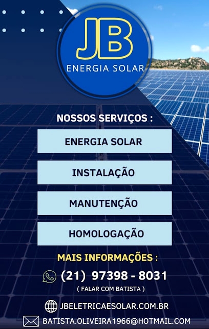 Jb Empresa de Energia Solar Rj Nova Iguaçu - Jb Elétrica Painel Solar Santa rita atendermos todo o Rio de Janeiro. logo