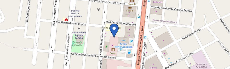 Mapa da estação Center Norte Conceição