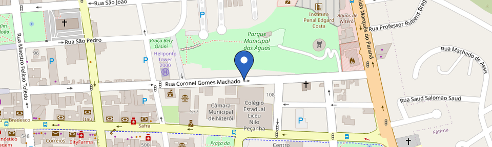 Mapa da estação Secretaria Municipal de Assistência Social e Direitos Humanos de Niterói