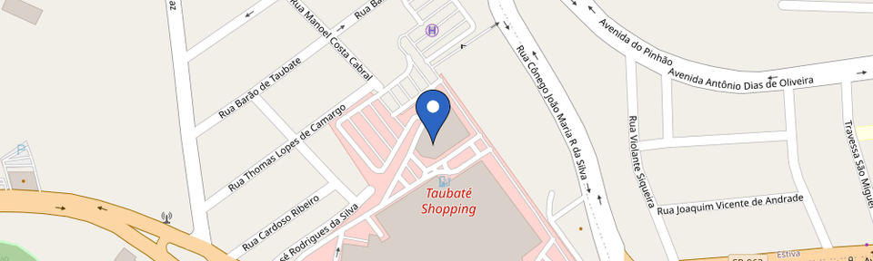 Mapa da estação Taubaté shopping