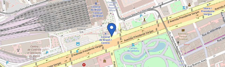 Mapa da estação Posto Docentro