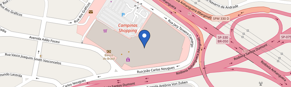 Mapa da estação Campinas Shopping