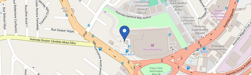 Mapa da estação Assaí Jaguaré Corifeu