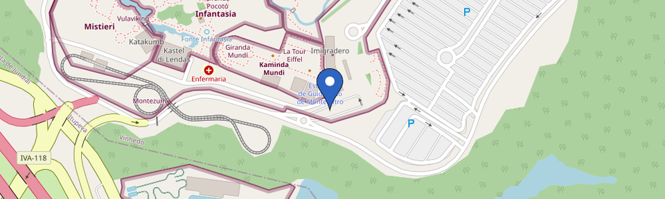 Mapa da estação Hopi Hari