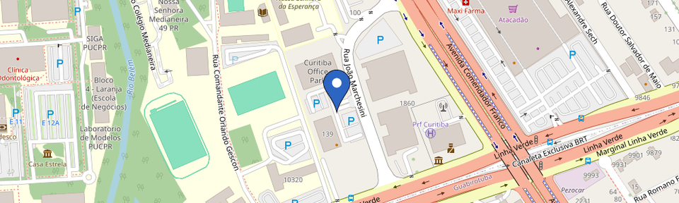 Mapa da estação Zletric - Curitiba Office Park