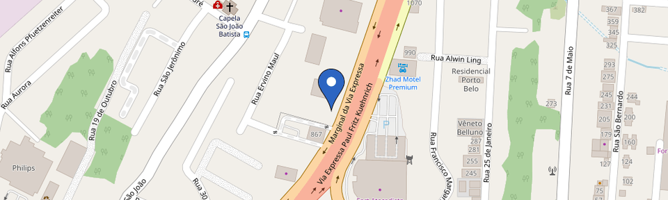 Mapa da estação Dimas Volvo Blumenau - WeCharge Eletropostos