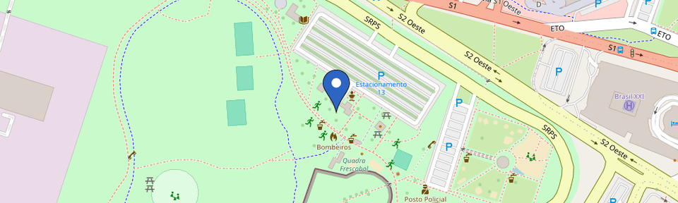Mapa da estação Administração do Parque da Cidade