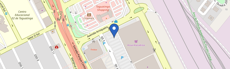 Mapa da estação Assaí Atacadista - Taguatinga - SEM MANUTENÇÃO