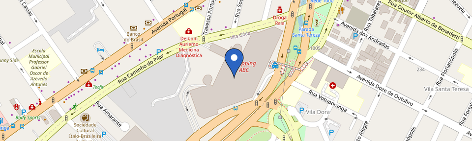 Mapa da estação Shopping ABC