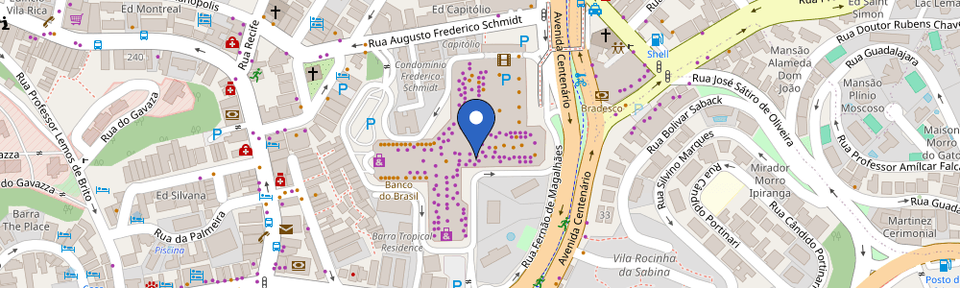 Mapa da estação Shopping Barra