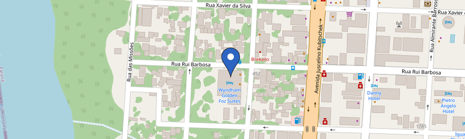 Mapa da estação Cia Charge | 60KW | Cafe Boutique e Wyndham - Foz do Iguacu