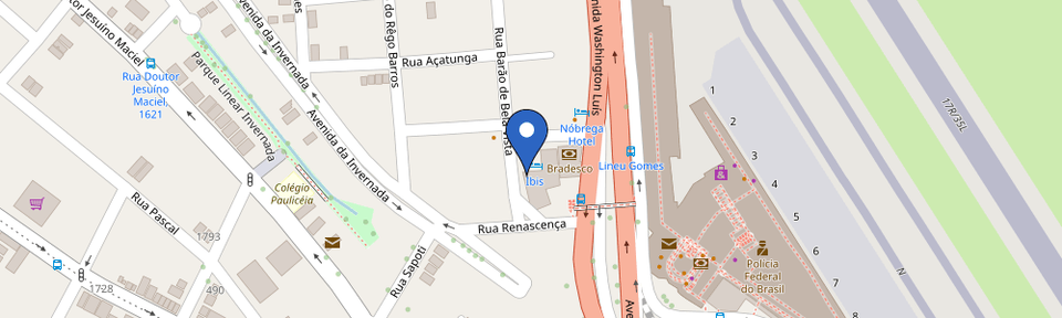 Mapa da estação Hotel Ibis São Paulo Congonhas