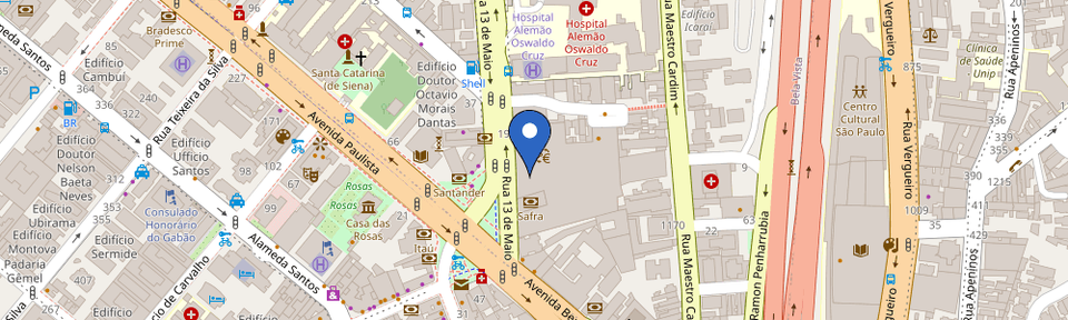 Mapa da estação Shopping Pátio Paulista