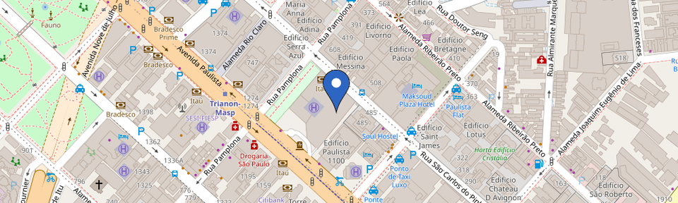 Mapa da estação Shopping Cidade São Paulo